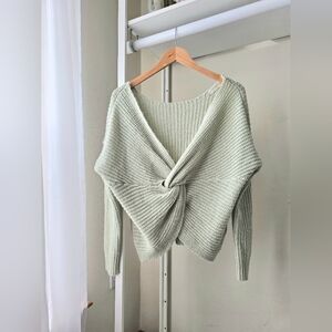 Knot Back Mint Green Sweater